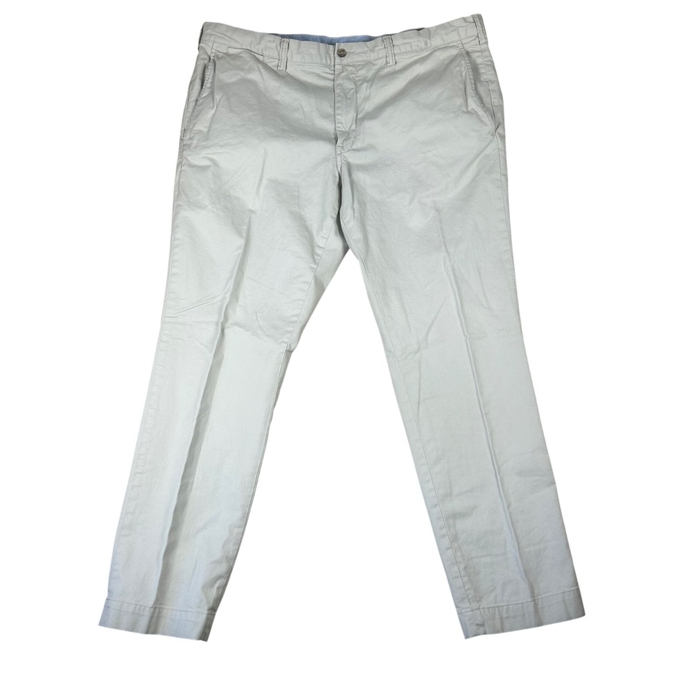 Polo Ralph Lauren Slim Stretch Chino Pants Mens 40x32 Khaki Cotton Twill Stone‎